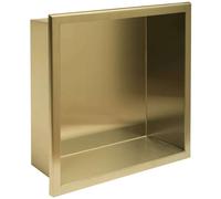 Rea Niche Étagère Salle de Bains 30x30 gold brush Niche Douche Intégré Organisateur Salle de bains Niche murale en acier inoxydable (or brossé)
