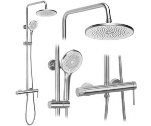 Rea Foss ensemble de douche mural oui acier REA-P5646