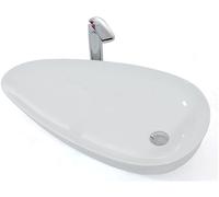 Rea Greta lavabo 76.6x43 cm à poser blanc REA-U1500