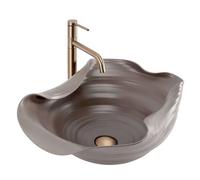 Rea HM Handmande lavabo 50x38 cm à poser marron/beige mat REA-U6324
