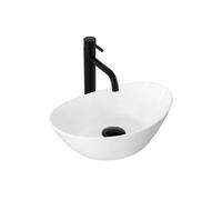 Rea Kate lavabo 36.5x24.5 cm ovale à poser blanc REA-U6803