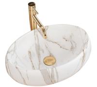 Rea Linda Lava Matt umywalka 48,5x34 cm nablatowa owalna kamień REA-U8568