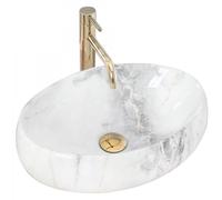 Rea Linda umywalka 48,5x34 cm owalna nablatowa szary/kamień REA-U2514