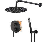 Rea Lungo Black zestaw prysznicowy podtynkowy czarny mat REA-P4100