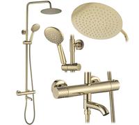 Rea Lungo kit baignoire-douche mural avec thermostat oui doré REA-P5960