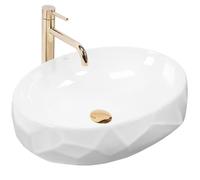 REA MAYA VASQUE À POSER OVAL BLANC VASQUE À POSER EN CÉRAMIQUE