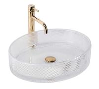 Rea Mirella lavabo 49.5x38 cm ovale à poser brillant REA-U3525