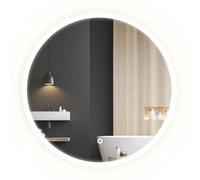 Rea Miroir LED 70 cm FFJ70 Miroir salle de bain moderne rond (chrome)