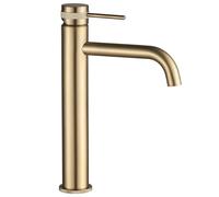 Rea - Mitigeur De Lavabo Lungo Grip High, Brush Gold