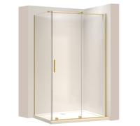 REA MONTANA CABINE DE DOUCHE 140X80 OR BROSSÉ CABINE DE DOUCHE RECTANGULAIRE