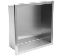 Rea Niche Étagère Salle de bains 30x30 Intégré Organisateur avec Niche Murale en Acier Inoxydable Brossé