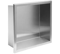 Rea Niche Étagère Salle de bains 30x30 Intégré Organisateur avec Niche Murale en Acier Inoxydable Brossé