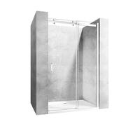 Rea Nixon-2 porte de douche 120 cm coulissant chrome brillant/verre transparent REA-K5003
