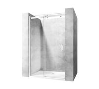 Rea Nixon-2 porte de douche 140 cm coulissant chrome brillant/verre transparent REA-K5006
