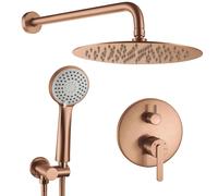 Rea Ontario ensemble de douche encastré avec douche pluie cuivre REA-P5650