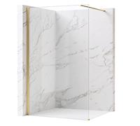 Rea paroi de douche, Flexi Transparent 130, Or brossé