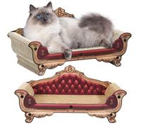 Rea, PuppyJoy Arbre à Chat Multi-Niveaux 331594 Red, Espace de Jeu et de Repos pour Votre félin - 26x5,6x19cm