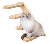 Rea, PuppyJoy Étagères murales pour Chat 332496 Beige, Terrain de Jeu Vertical et décoratif - 9x20x40cm