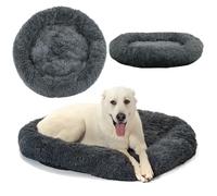 Rea, PuppyJoy Panier Moelleux pour Animaux Donut Pj-004 100Cm Dark Grey, Confort Absolu pour Petits et Grands compagnons - 100x100x18cm