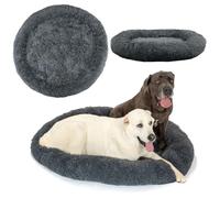 Rea, PuppyJoy Panier Moelleux pour Animaux Donut Pj-005 120Cm Dark Grey, Confort Absolu pour Petits et Grands compagnons - 120x120x18cm