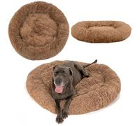 Rea, PuppyJoy Panier Moelleux pour Animaux Donut Pj-011 100Cm Brown, Confort Absolu pour Petits et Grands compagnons - 100x100x18cm