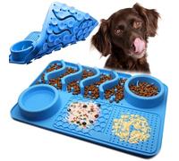 Rea, PuppyJoy Tapis Anti-glouton pour Animaux 368919 Blue, Aide à Manger Plus Lentement et Plus sainement - 4x30x4cm
