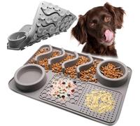 Rea, PuppyJoy Tapis Anti-glouton pour Animaux 368919 Grey, Aide à Manger Plus Lentement et Plus sainement - 4x30x4cm