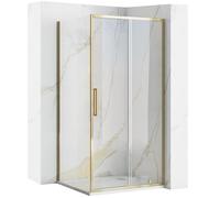 Rea Rapid ścianka prysznicowa 80 cm złoty szczotkowany/szkło przezroczyste REA-K4704