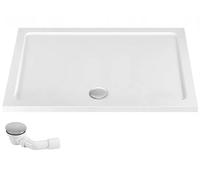 Rea Receveur de douche acrylique Savoy White 80 x 100 cm Bac à douche antidérapant pour Salle de bain (blanc)