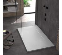 Rea Receveur de douche Bazalt Long White 90x120 cm Bac à douche antidérapant pour Salle de bain (blanc)