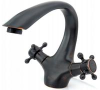 Robinet Salle De Bain Mitigeur Lavabo Noir Ancien Manettes Croisillons