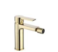 Rea ROBINET DE BIDET ARGUS GOLD Mitigeur monocommande en Laiton pour WC Toilette Salle de Bain (doré)