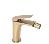 Rea Robinet de bidet AVALON Brush Gold Mitigeur monocommande en Laiton pour WC Toilette Salle de Bain (doré)