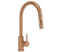 REA Robinet de Cuisine Fresh Cuivre Brossé Mitigeur Évier avec Douchette Extractible 360° 39,5 cm