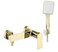 Rea ROBINET DE DOUCHE STORM GOLD Mitigeur Salle de Bain en Laiton Monocommande Chaude et Froide Réglable (Or)