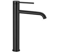 Rea ROBINET DE LAVABO CLIF BLACK HIGH Mitigeur Salle de Bain en Laiton Monocommande Chaude et Froide Réglable Robinet de Lavage à la Main (Noir)