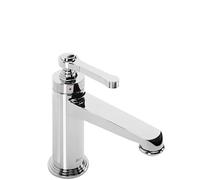 Rea Robinet de lavabo de salle de bain Chrome Mitigeur de salle de bain bas en laiton Mitigeur monocommande chaud et froid réglable (Chrome)