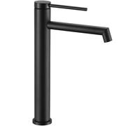 Rea ROBINET DE LAVABO FOSS BLACK HIGH Mitigeur Salle de Bain en Laiton Monocommande Chaude et Froide Réglable Robinet de Lavage à la Main (Noir)