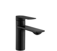 Rea ROBINET DE LAVABO STORM BLACK BAS Mitigeur Salle de Bain en Laiton Monocommande Chaude et Froide Réglable Robinet de Lavage à la Main (noir mat)