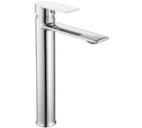 Rea ROBINET DE LAVABO VENETA CHROME HIGH Mitigeur Salle de Bain en Laiton Monocommande Chaude et Froide Réglable Robinet de Lavage à la Main (Chromé)
