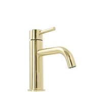 REA Robinet de salle de bain en laiton doré - Mitigeur pour lavabo de salle de bain - Robinet de lavabo - Hauteur 16 cm - Mitigeur monocommande design moderne