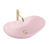 Rea Royal lavabo 61.5x35.5 cm ovale à poser rose mat REA-U6374
