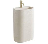 Rea Salento lavabo 60x38 cm ovale autoportante marron/beige mat REA-U0606
