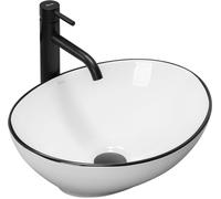 Rea Sofia lavabo 41x34.5 cm ovale à poser REA-U3217