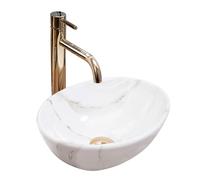 Rea Sofia umywalka 34x27 cm owalna biała REA-U8014