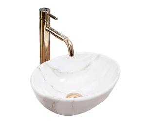 Rea Sofia umywalka 34x27 cm owalna biała REA-U8014