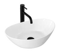 Rea Sanitär Vasque à poser Kate REA-U6802 45 x 27 cm ovale blanc