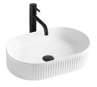 Rea Vasque à poser Vanda Lavabo de salle de bain 310 x 490 x 130 mm en céramique (Blanc)