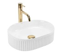 Rea Vanda lavabo 40x30 cm ovale à poser blanc brillant REA-U3536