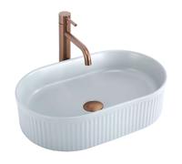 Rea Vanda lavabo 49x31 cm ovale à poser bleu mat REA-U6375